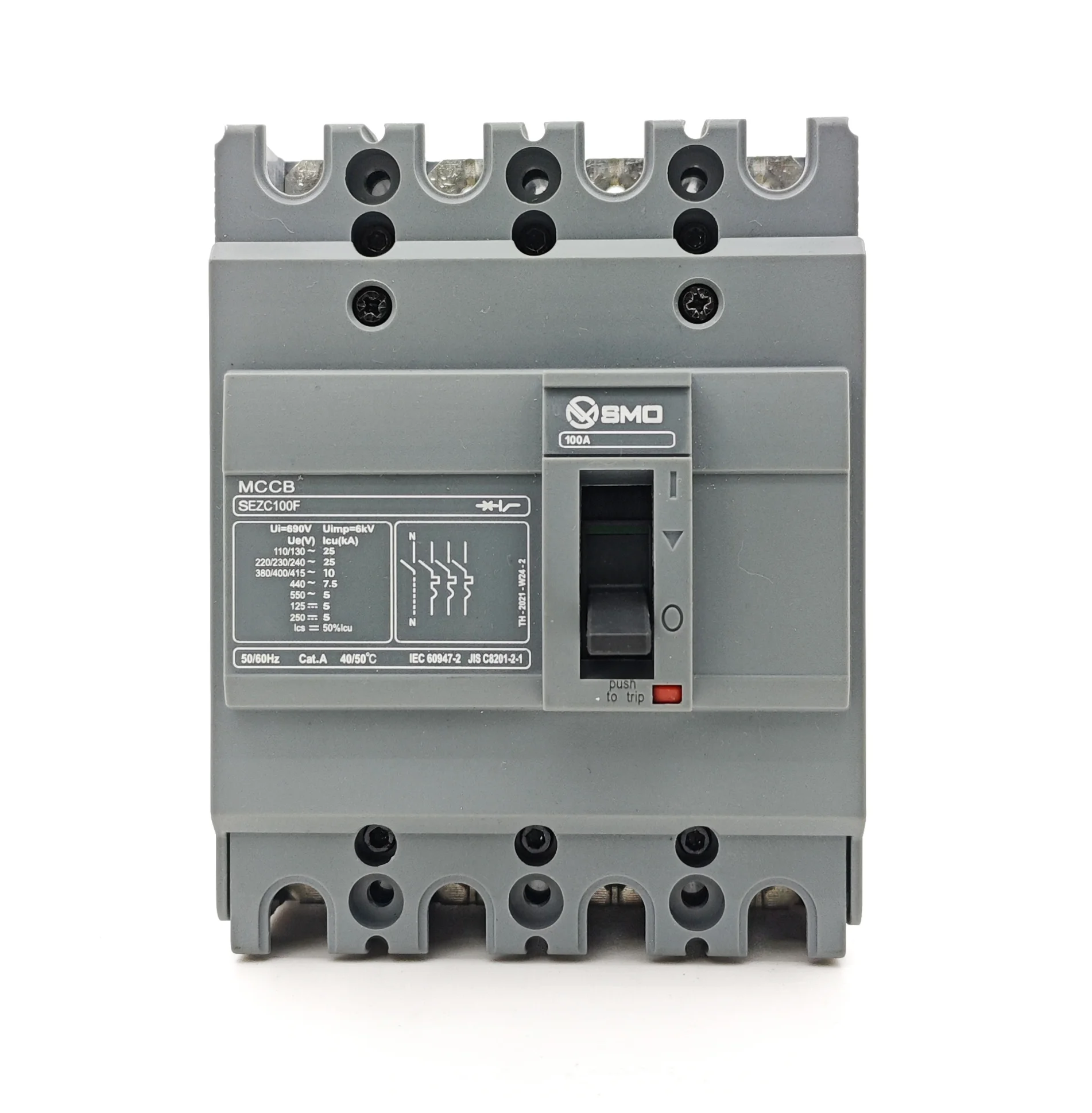 SEZC 4P100F 400A 630A Molded Case Circuit Breaker (1)
