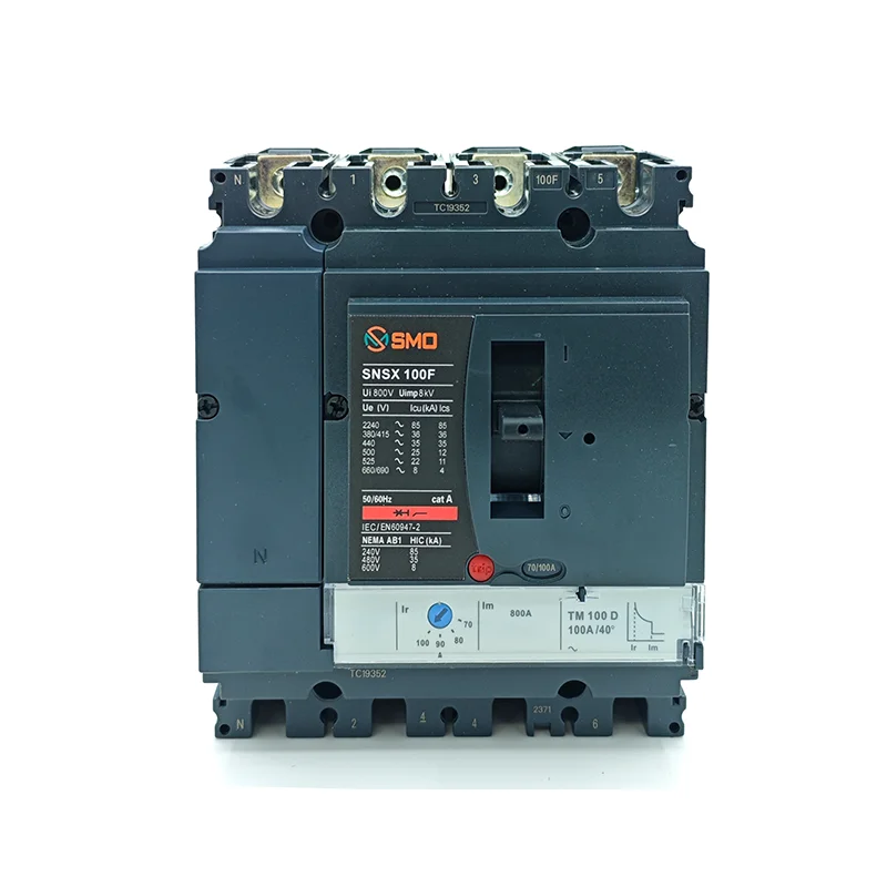 SNSX 4P100F 100A 250A Molded Case Circuit Breaker (1)