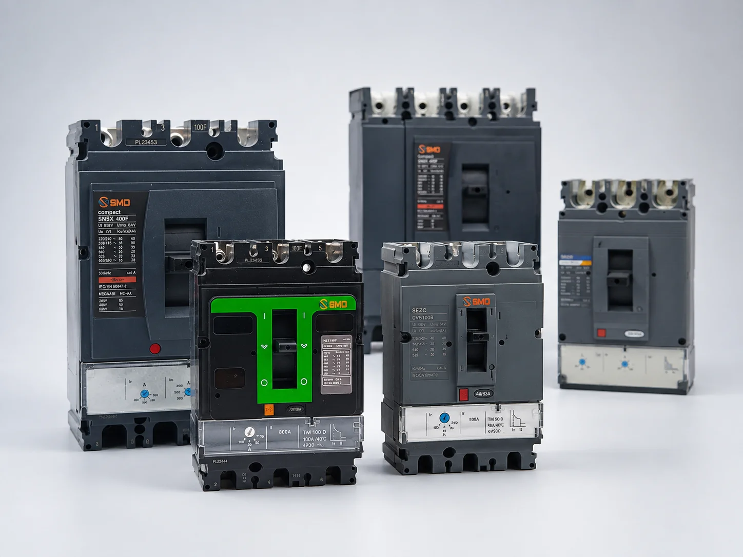 SMO Electric MCCB Product Family - Molded Case Circuit Breakers 100A to 1600A