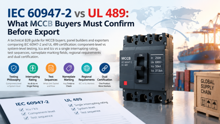 IEC 60947-2 vs UL 489: What MCCB Buyers Must Confirm Before Export