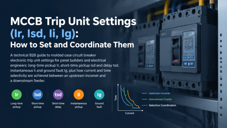 MCCB Trip Unit Settings (Ir, Isd, Ii, Ig): How to Set and Coordinate Them