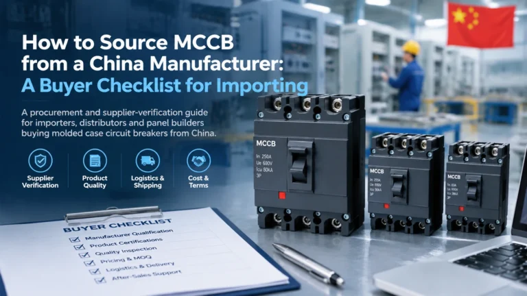 How to Source MCCB from a China Manufacturer: A Buyer Checklist for Importing